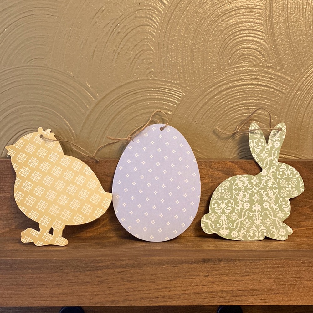Spring Wooden Hanging Decoration set of 3 - Picture 1 of 5